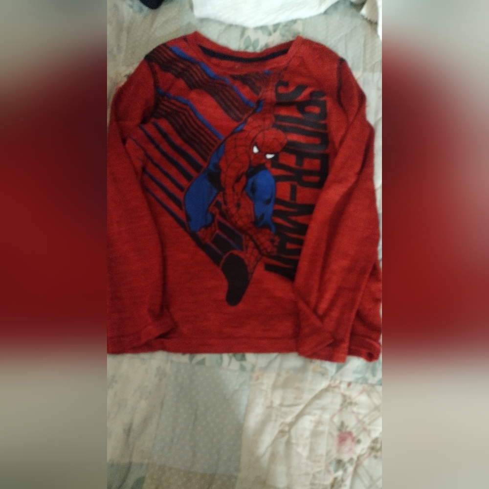 Marvel Red Spider-Man Long Sleeve Kids Tee